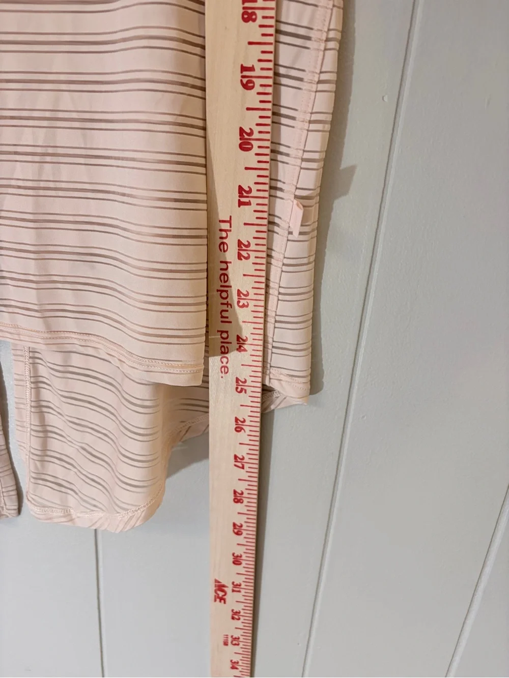 Lululemon Meet Halfway Tank Top Striped Sleeveless Light Pink Peach